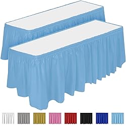 DecorRack 2 Pack Table Skirts, 29 in x 14 ft