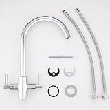 Hapilife Kitchen Sink Mixer Tap Monobloc 360 Swivel Chrome 1 Hole view 9