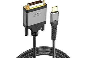 LBSC USB C to DVI Cable 3.3 ft - Support 4K@30Hz 32 AWG Durable Cable,Type-C to DVI Cord Thunderbolt 3/4 Compatible for Monitors, Projectors and Other Devices