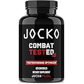 Jocko Fuel Test Booster for Men - Natural Endurance, Stamina, & Strength Booster - Muscle Builder for Men & Nitric Oxide Support with Ginger Root, Shilajit, & Tongkat Ali, 120ct (30 Servings)