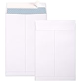 Outdoramic 6x9 Envelopes, 250 Pack Security Catalog Envelopes Self Seal, Small White Envelopes for Mailing, Organize, Storage, Home, Office