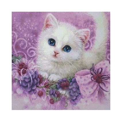 Feitb Diamant Peinture Animaux Et Fleurs 5d Diy Diamant Peinture Dessin Animé Point De Croix Diamant Broderie Diamants Stickers Muraux Décor à La