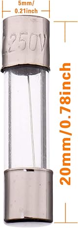 HUAREW 150pcs 5x20mm Fast Blow Glass Fuses 250V Assortment Kit 0.2A-20A view 5