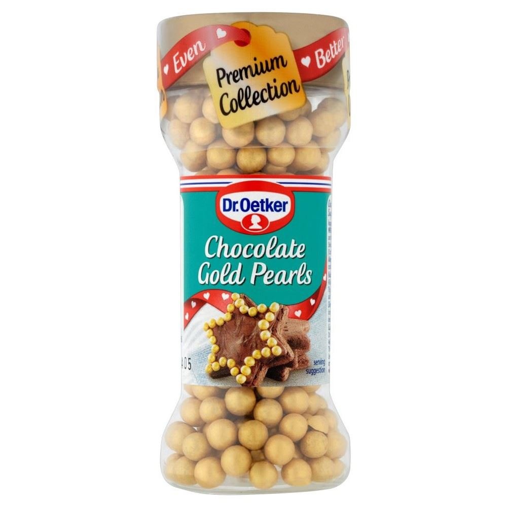 Dr. Oetker Chocolate Gold Pearls (52g) Grocery & Gourmet Food