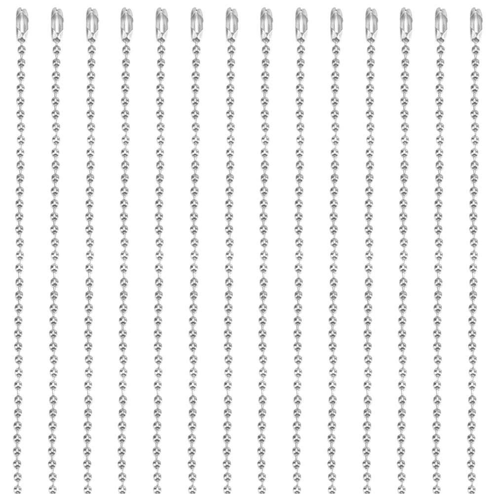 SOFPLATE 1 Box 30Pcs 24 Inch Silver Ball Chain Necklace Bulk Ball Bead Necklace Chains Metal Adjustable Ball Beads Chain with Connector Clasp for Jewellery Making Chains Supplies DIY Necklace Crafts