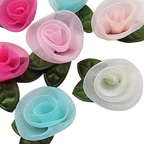 Costura Y Manualidades 40 Unidades De Apliques De Flores De Organza Con Cinta Chenkou Craft Hogar Y Cocina Terenowiec Com