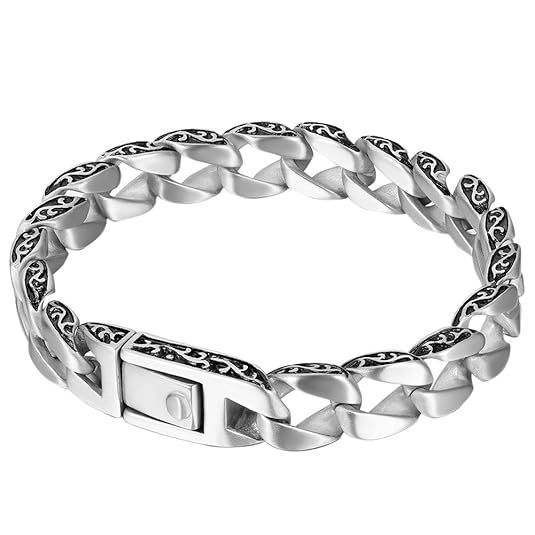Oidea Königskette Armband Silber für Herren Edelstahl Herrenarmband Armreif Charmsarmband Armreif Armschmuck Armkette