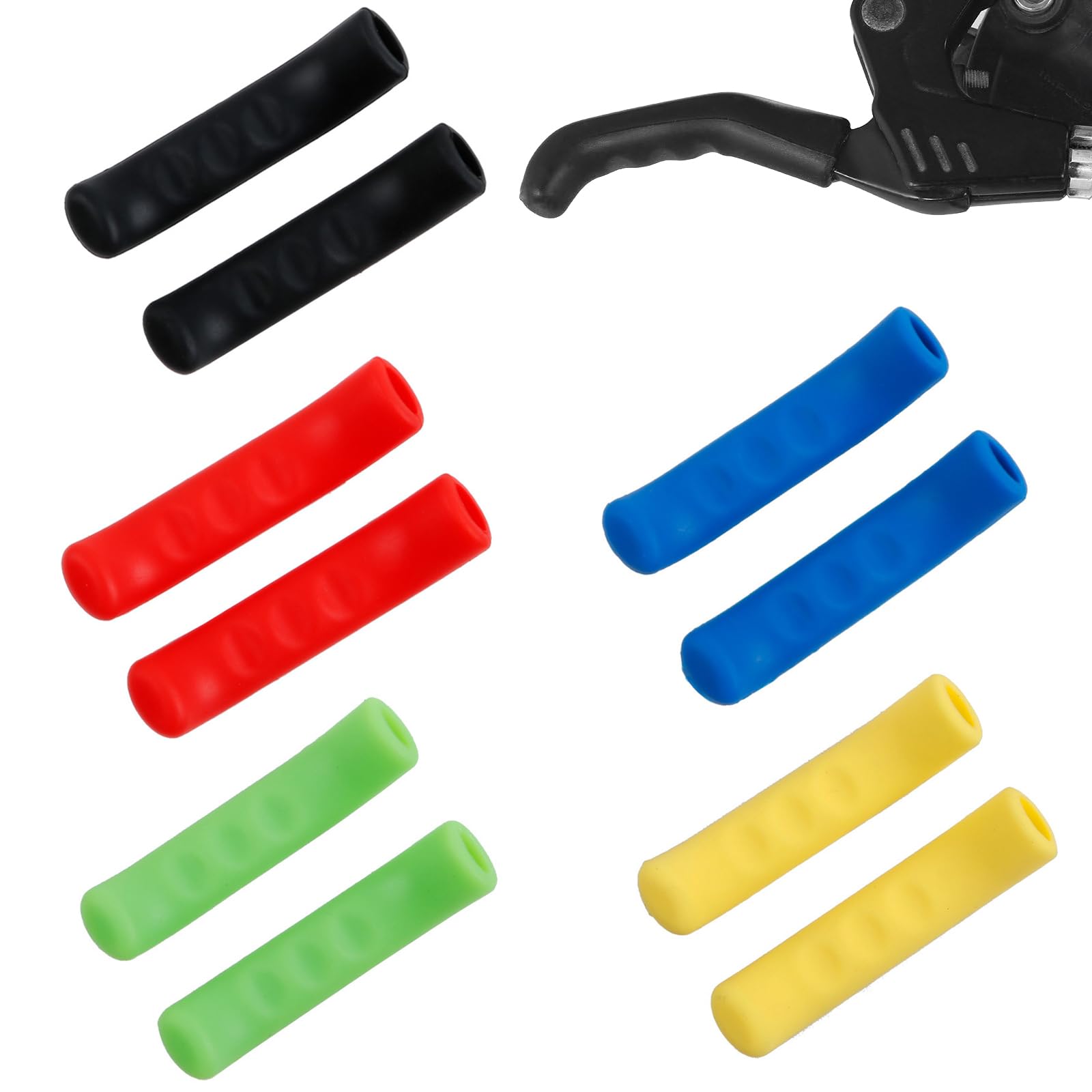 Qianxihu 5Pcs Bike Brake Lever Protector - Silicone Rubber Anti-Slip Cover Sleeve Grip for Mountain Road Bike Cycling