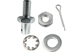 APOBELOR Upgraded Throttle Cable Adapter Stud Kit #8009 Compatible with 1977-later Chevrolet Steel,10-32 x 3/8 Thread,Includes Stud, Nut, Washers, Cotter Pin