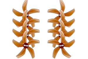 Gemfan 4Pairs D51-2020 51mm 5-Blade PC Propeller with 1.5mm Mounting Hole for RC FPV Racing Freestyle 2inch Cinewhoop Ducted Drone (Whisky)