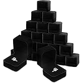 QUYLIXX 20 Pcs Velvet Ring Box for Wedding Ceremony Engagement Ring Box Jewelry Boxes Packaging Display Ring Case Earring Storage Holder for Proposal Anniversary Birthday Gift