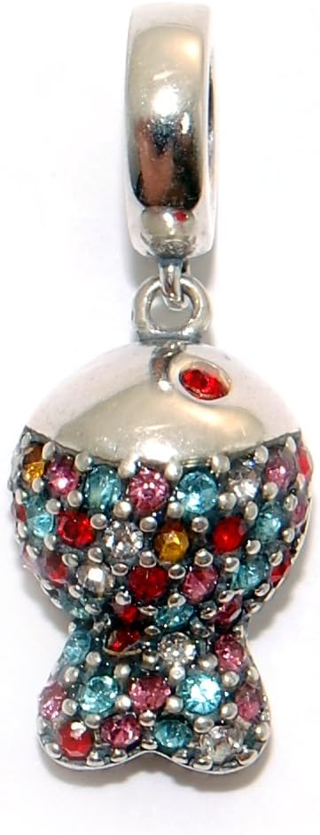 Sterling 100% Genuine 925 Silver Charm Bead for Pandora, Chamilia, Biagi, Swarovski Charms Bracelets Beads Charms Charm Pendant Silver (PezCz)
