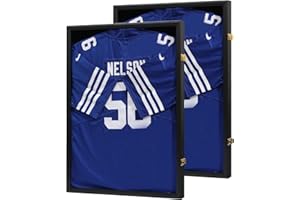 VERANI Jersey Frame Display Case 2 Pack - Jersey Display Frame - Jersey Shadow Box with 98% Uv Protection Acrylic for Baseball Basketball Football Hockey Soccer Sport Shirt and Uniform
