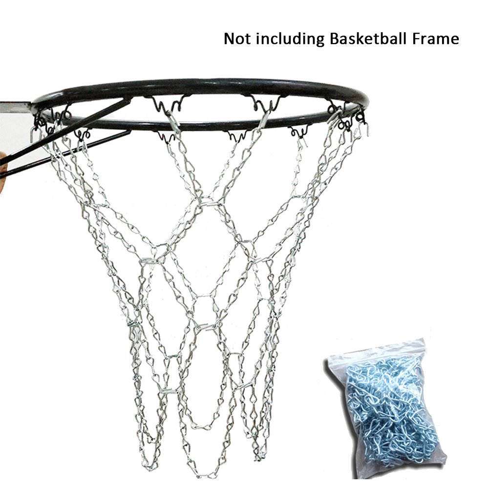 Sue Supply Heavy Duty Metal Chain Basketball Net with 12 Shooks