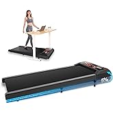 Under Desk Treadmill, Walking Treadmill Pad, 2.5 HP 265 Lbs Low Noise Walking Pad Incline LED Display with Remote Control Walking Jogging Running Machine, Treadmills for Home and Office