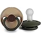 FRIGG Silicone Baby Pacifier | Made in Denmark | BPA-Free (Acorn/Olive, 0-6 Months)