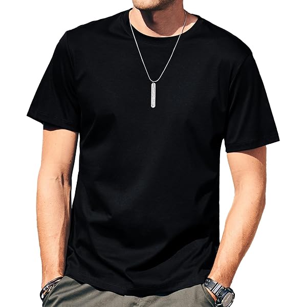 ZVX Heavyweight Cotton T-Shirt For Men - 220GSM, Round Neck, Half Sleeve, Summer Embroidery - View #3