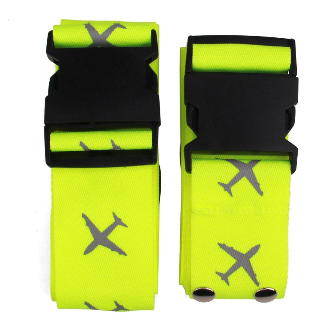 Bansga Luggage Strap Suitcase Belts Travel Accessories 2-Pack-Green