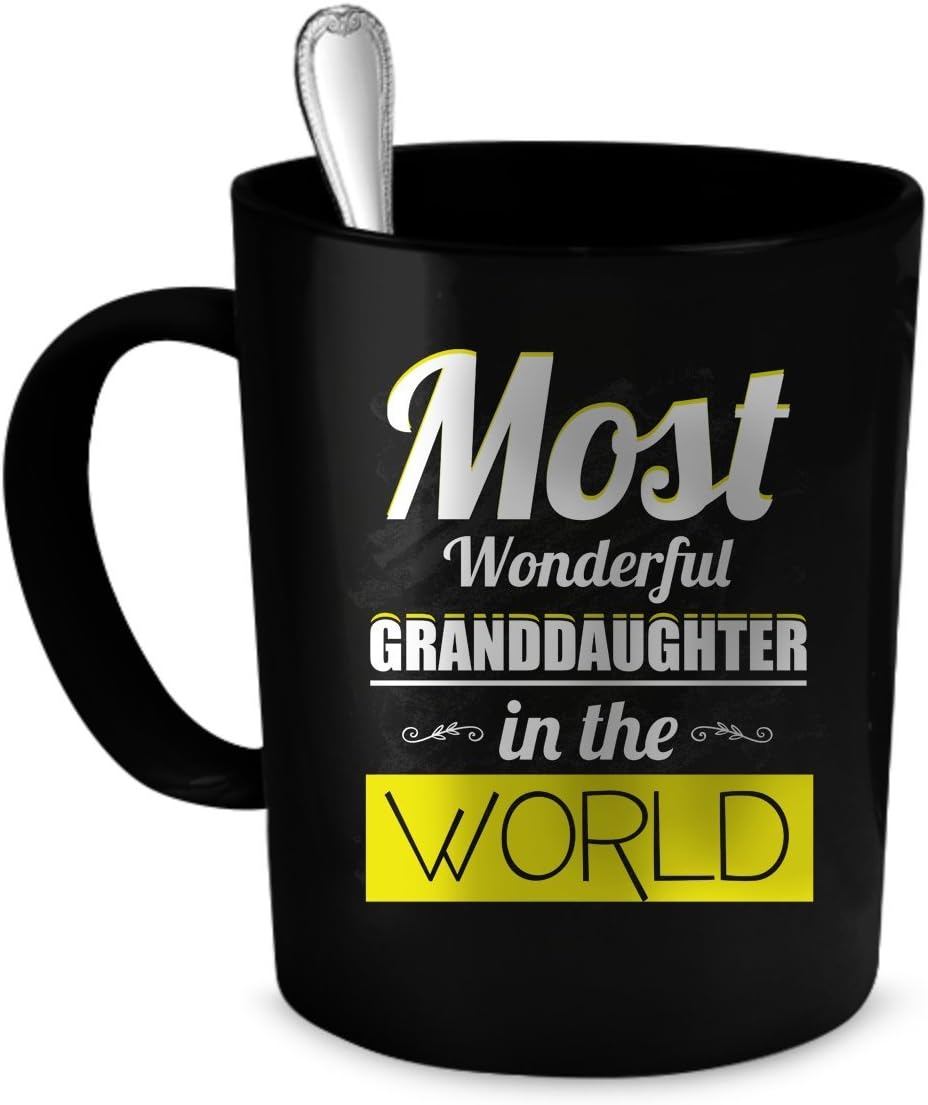 Granddaughter Coffee Mug. Granddaughter gift 11 oz. black Kitchen & Dining