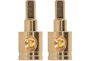 TBEST 2/0 Gauge to 4 Gauge Wire Reducer,2pcs 0GA Wire Reducer Terminal Connector Pure Copper Gold Plated Battery Terminal Connectors for Car Amplifier Modification Wire Reducer Cable Power Terminal Cord