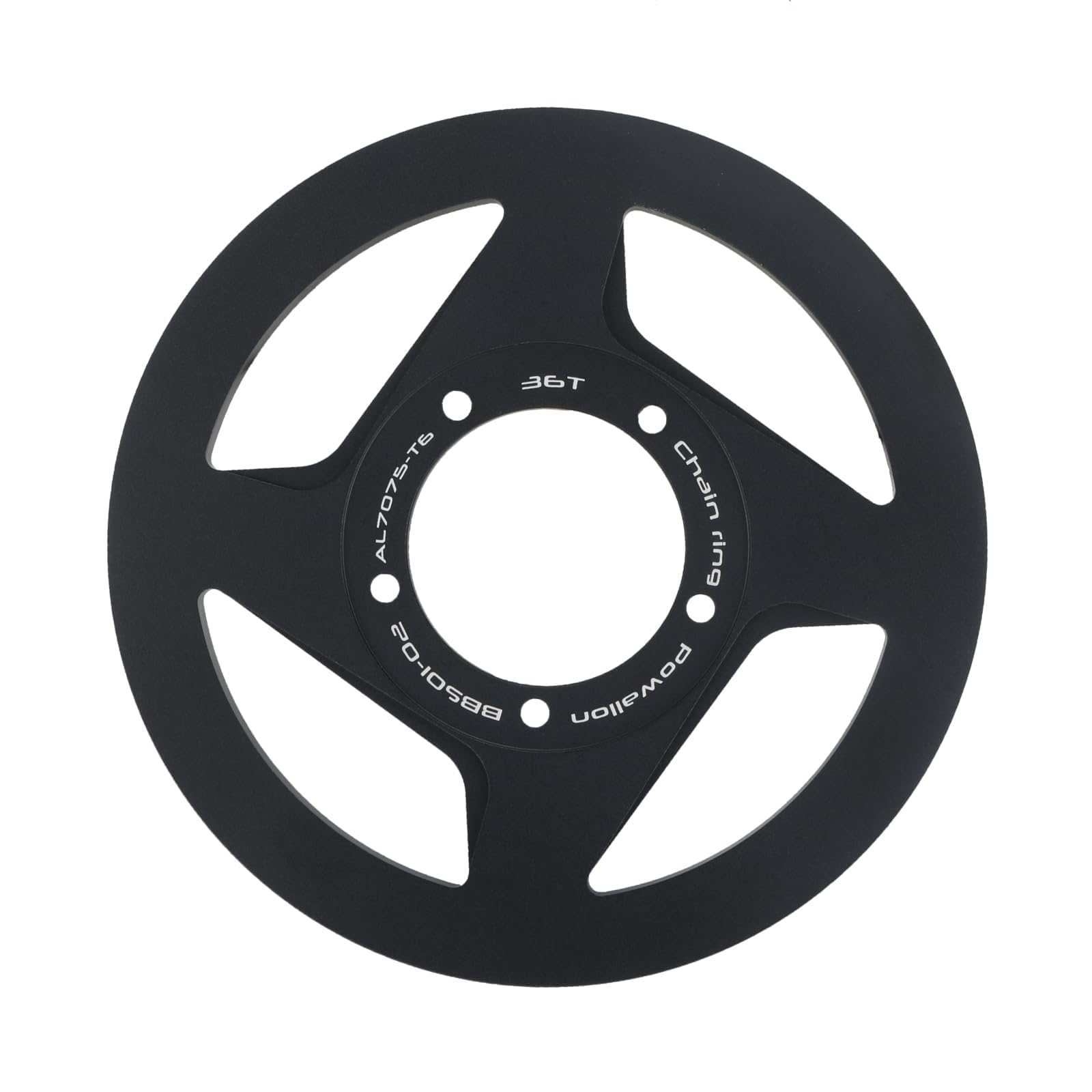 Photo 1 of Powallon 36T Chainring for Bafang BBS01B/BBS02B Mid-Drive Motor - Integrated Chain Guard | 2mm Offset | 7075 Aluminum Lightweight | ?9-Speed Compatible