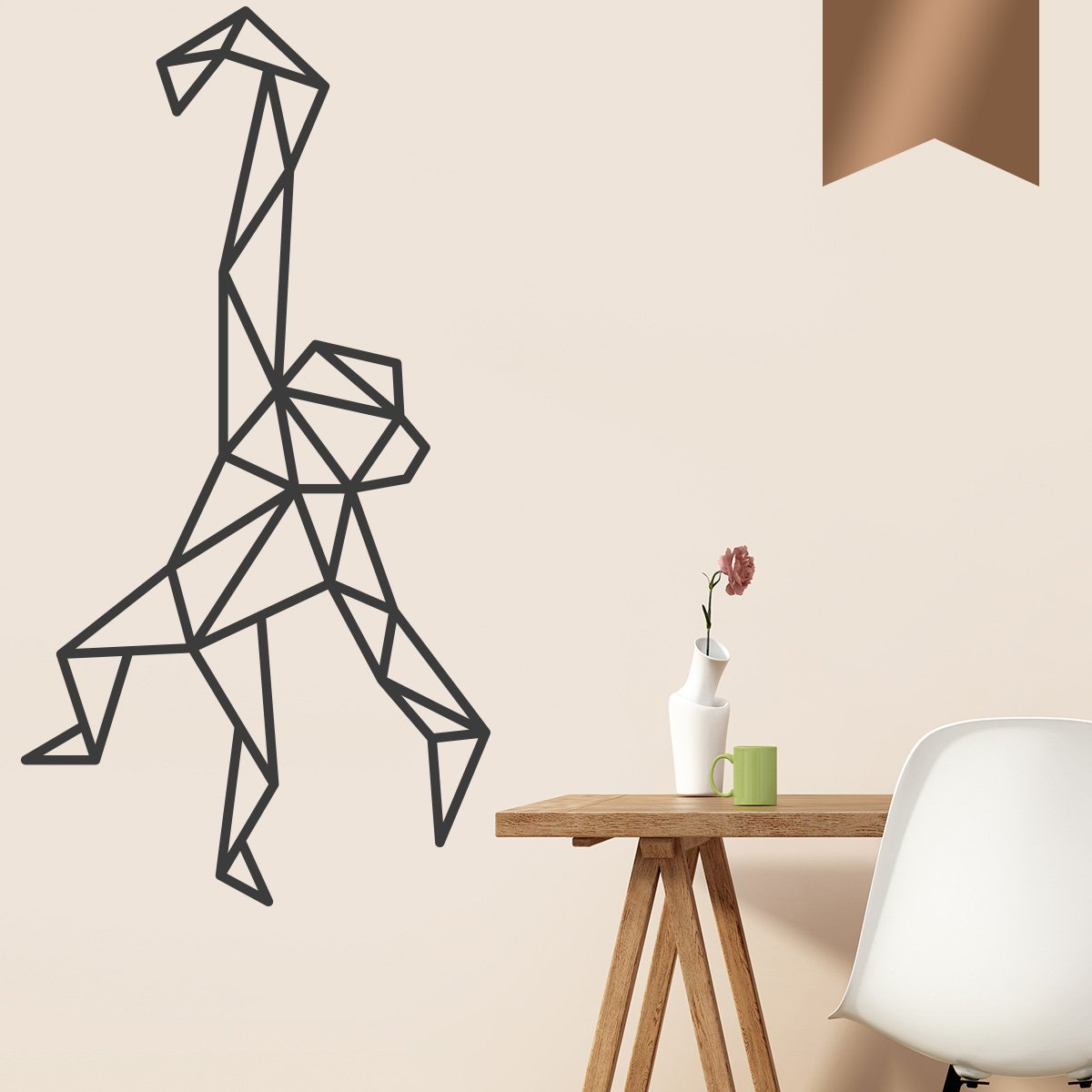 Wandkings Wandtattoo Origami Style Affe 36 X 70 Cm