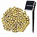 WishWorld 200LED Outdoor Christmas Solar String Lights,72ft 8Mode Waterproof Fairy Lights Decorative Lighting for Garden, Xmas Tree, Fence, Lawn and Party Decorations(Warm White)