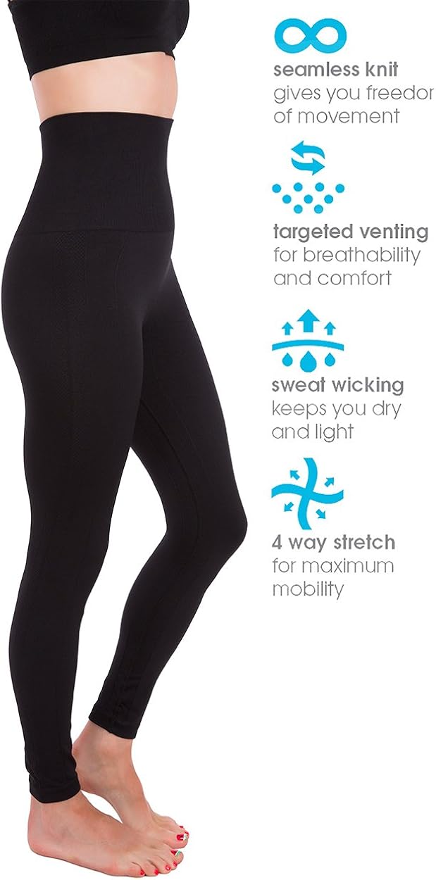 Homma Premium Thick High Waist Tummy Compression Slimming Leggings: Clothing