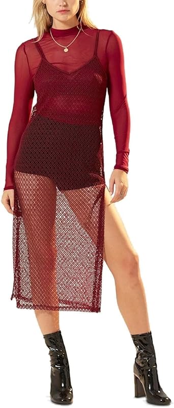 fishnet midi dress
