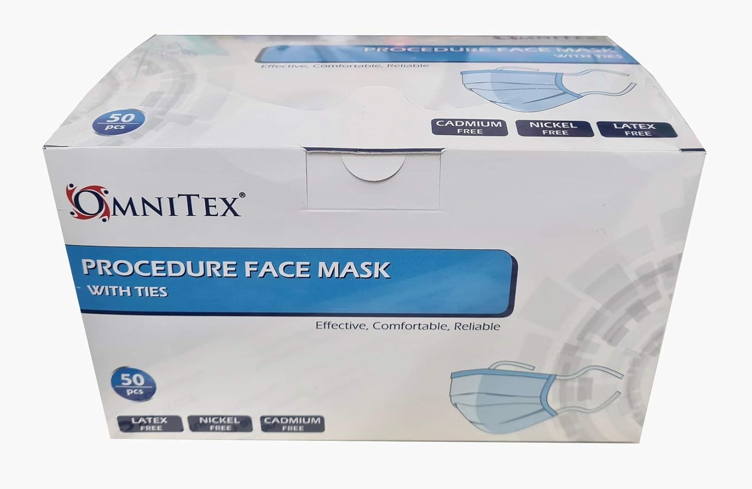 Omnitex Type IIR Tie Back Surgical Face Mask, Premium Tie-On 3ply EN14683 Medical Grade 2R & Splash Resistant, British Brand - Image 4