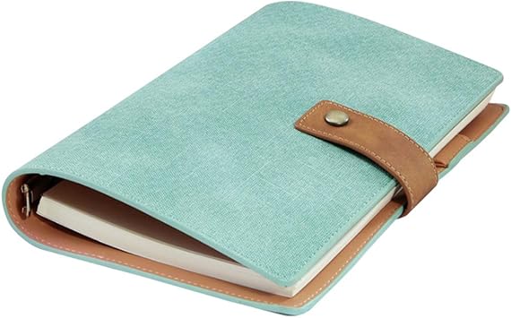 Amazon Fjfz システム手帳 Puレザー リフィル付き A5サイズ デニムシリーズ 日記帳 ノート スケジュール帳 メモ帳 ６穴リング マグネット システム手帳 文房具 オフィス用品