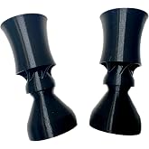 FROSTO Random Flow Generator Nozzles Compatible with Fluval FX2, FX4, FX6, TPU Upgrade Accessory, Black, Set of 2 with Adapters