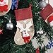 Ivenf Christmas Mini Stockings, 24 Pcs 7 inches Burlap 3D Santa Snowman Reindeer Stockings, Gift Card Silverware Holders, Bulk Treats for Neighbors Coworkers Cats Dogs, Small Rustic Xmas Tree Decor