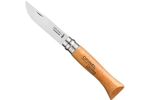 Opinel No.06 Carbon Steel Folding Pocket Knife with Beechwood Handle
