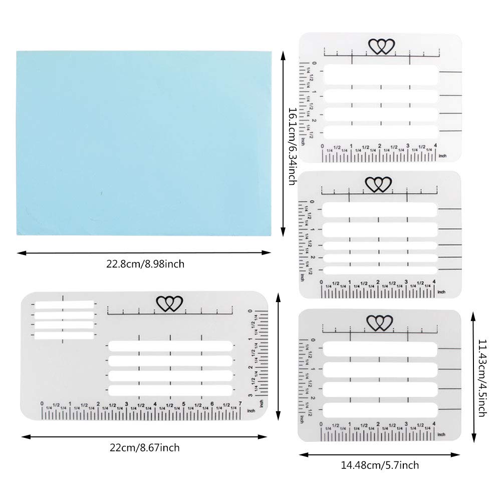 mifengda 4Pcs 4 Style Envelope Addressing Guide Stencil Templates Lettering and Envelope Addressing Guide Fits a Wide Range of Stationery and Envelopes Thank You Card Mother\'s Day