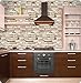 Natural Stacked Stone Brick Pattern Vinyl Contact Paper Self-adhesive Peel-stick Wallpaper
