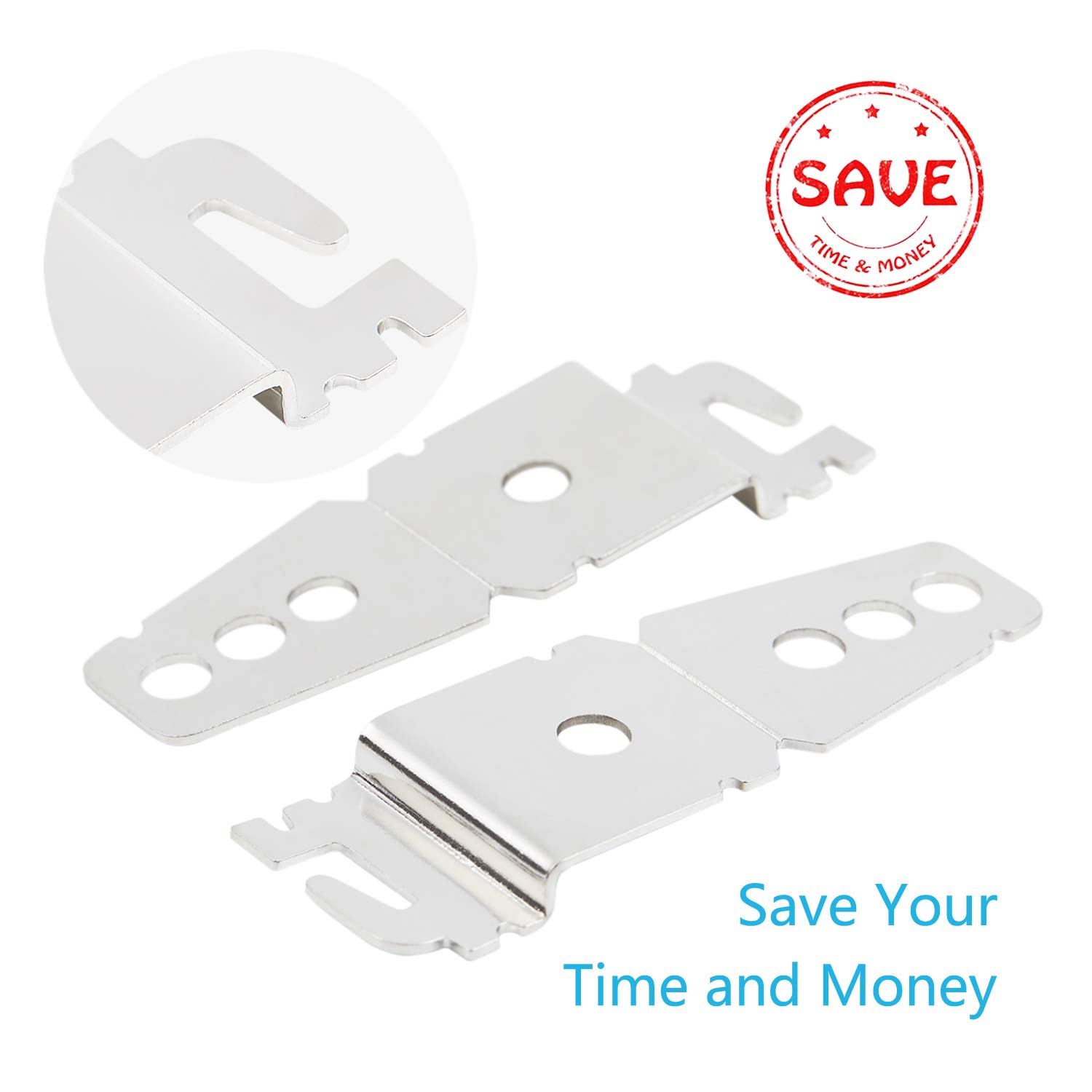Reyhoar 2 Pack 8269145 Undercounter Dishwasher Upper Mounting Bracket Replacement with Screws Compatible with Whirlpool & KitchenAid Dishwashers, Replaces WP8269145 AP3039168 PS393134