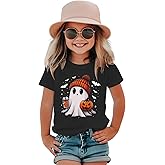 GLIGLITTR Toddler Halloween Shirt Baby Boy Girl Cute Ghost Tshirt Pumpkin Short Sleeve Tee Top Kids Spooky Season Fall Outfit