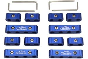 LEDAUT 12pc Blue Spark Plug Wire Separator Divider 8mm 9mm 10mm For Racing Car