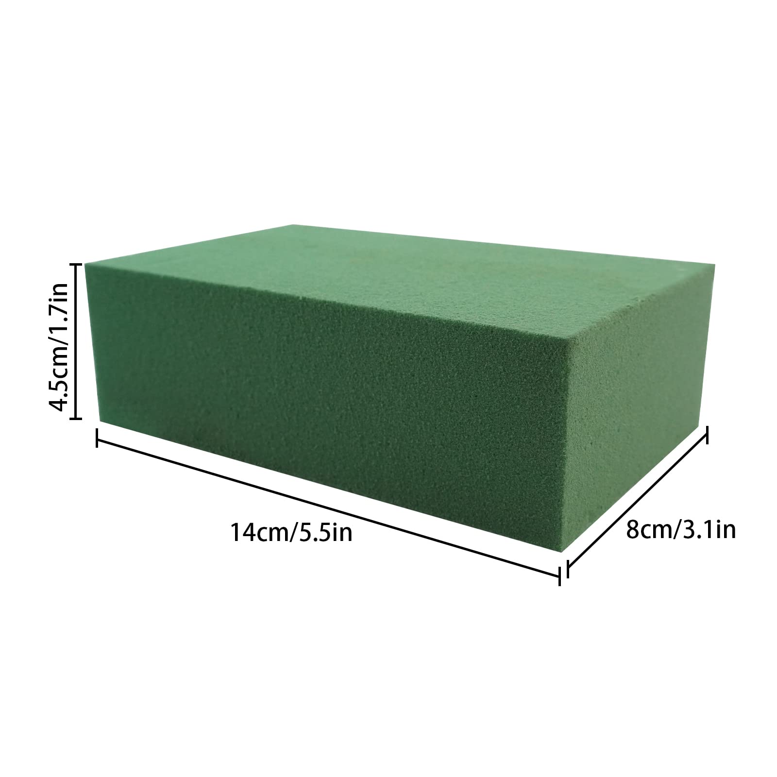 Prashent 3Pcs Floral Foam Blocks,Green Wet Dry Flower Foam Plant Foam for Fresh & Artificial Flower Arrangements DIY Craft 5.5”L x 3.1”W x 1.7”H