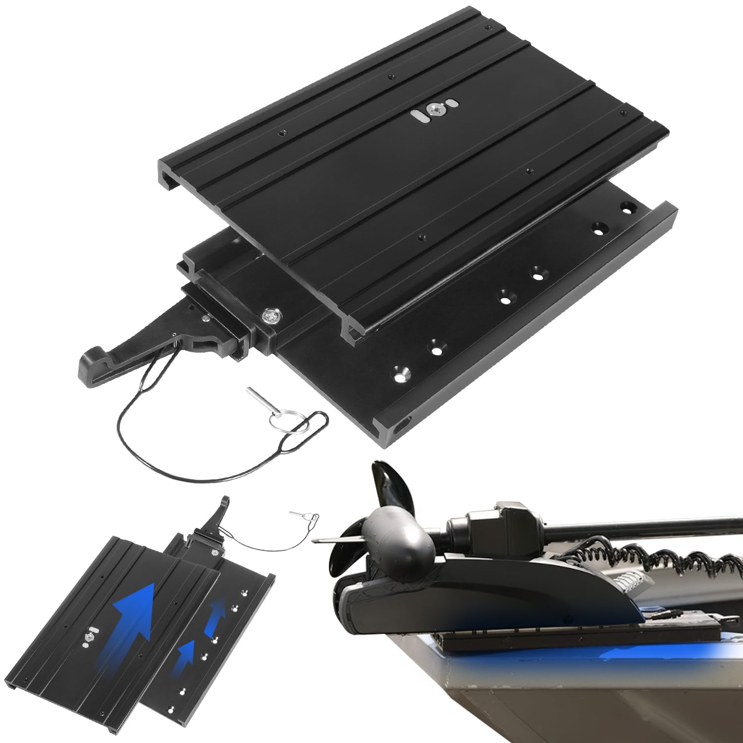 Photo 1 of 1854060 MKA-32 Quick Release Bracket with Cover Fit for Minn Kota Ulterra, Terrova, PowerDrive, and Deckhand 40 Trolling Motor