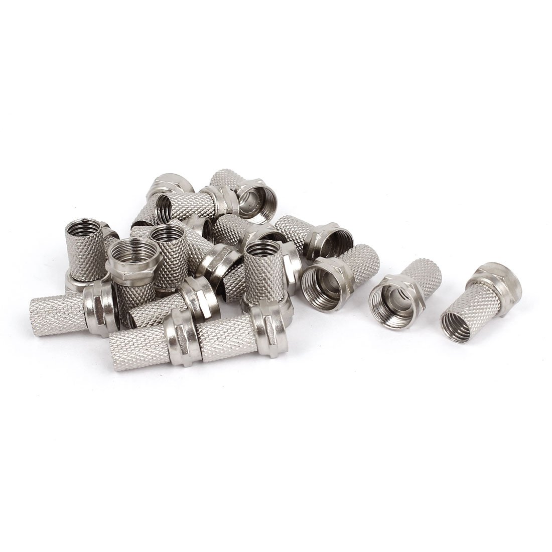 sourcing map F Type Male Thread Coaxial RG6 CATV Adapter Connector 20 Pcs