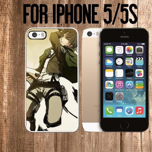 Attack on Titan Captain Levi Offense Custom made Case/Cover/skin FOR Apple iPhone 5/5S - White - Rubber Case ( Ship From CA)