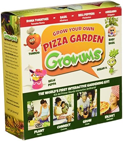 Growums Pizza Garden Tray (8 Count) - Plant Kit for Kids