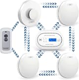 XINDUM Wireless Interlinked Smoke Alarm Bundle with Remote 6 Pack view 1