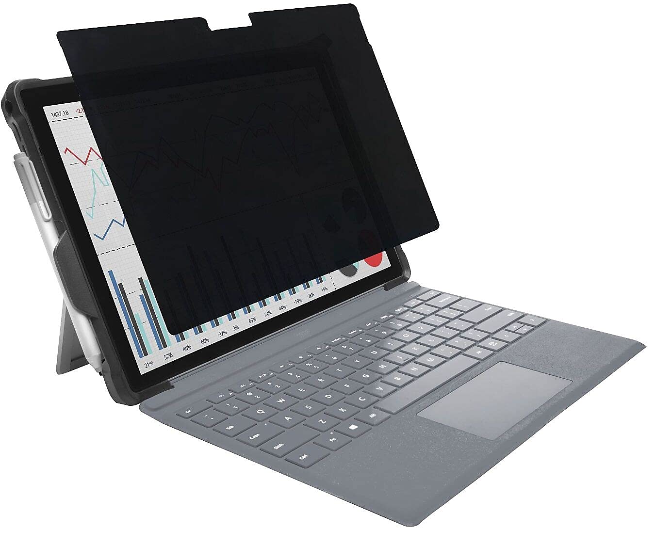 Kensington (FP123) Surface Pro & Pro 4 Privacy Screen Filter, protect your data, anti-glare coating reducing Blue light and glare, compatible with touchscreen — image 1
