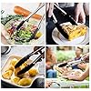 Kitchen-Tongs-with-Resting-Gadget-32cm-Spatula-Tong-33cm-Stainless-Steel-Non-Stick-Basic-Cooking-Tong-Suitable-for-Baking-Frying-Serving Kitchen Tongs with Resting Gadget, 12 Inch Spatula Tong, Stainless Steel Non-Stick Basic Cooking Tong, Suitable for…