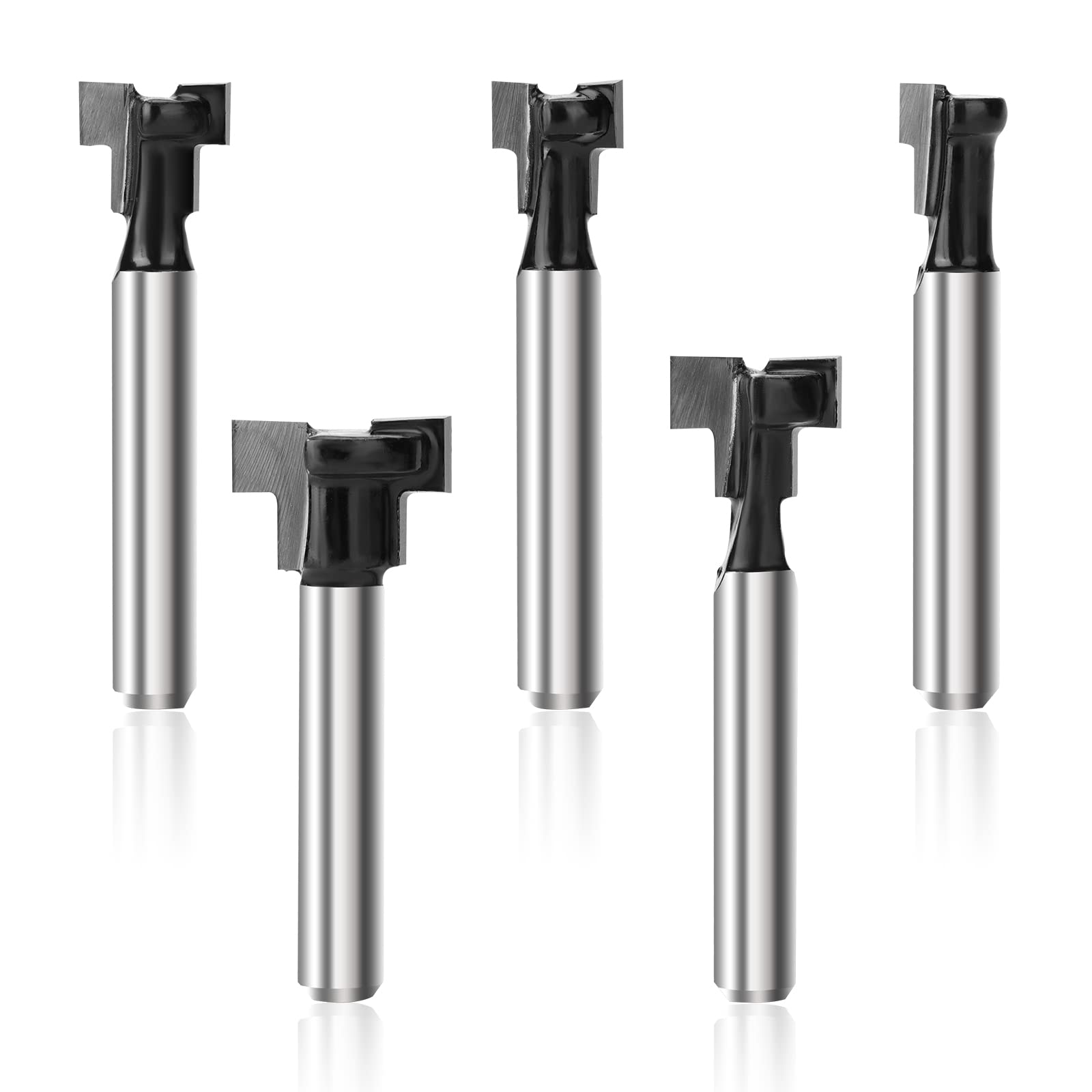 Yueqing Zhongji T track router bit Keyhole router bit 1/4 shank-6.35MM Shank- 5/16&3/8 & 1/2 &5/8 &7/16 Inch Blade Diameter T track bolts 1/4 Inch Shank Keyhole bit t-slot bolts Keyhole Router Bit Set