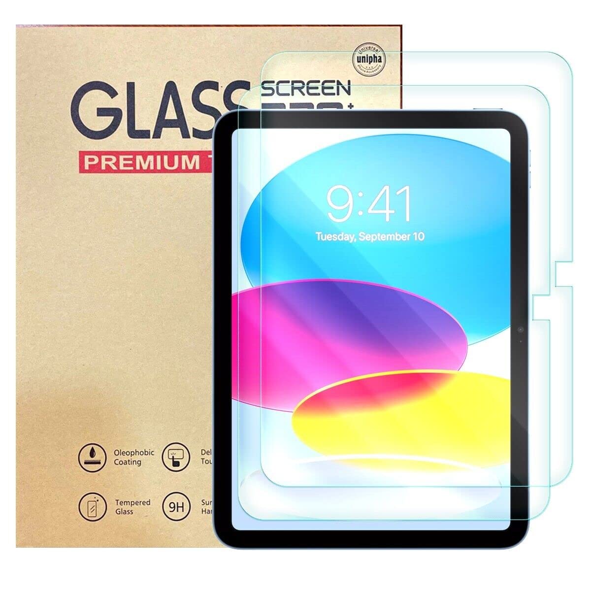 FSPRO 2 Pack iPad 10th Generation Screen Protector iPad 10.9 Screen Protector for iPad 10th Generation (2021), 9H Tempered Glass iPad 2022 Screen Protector