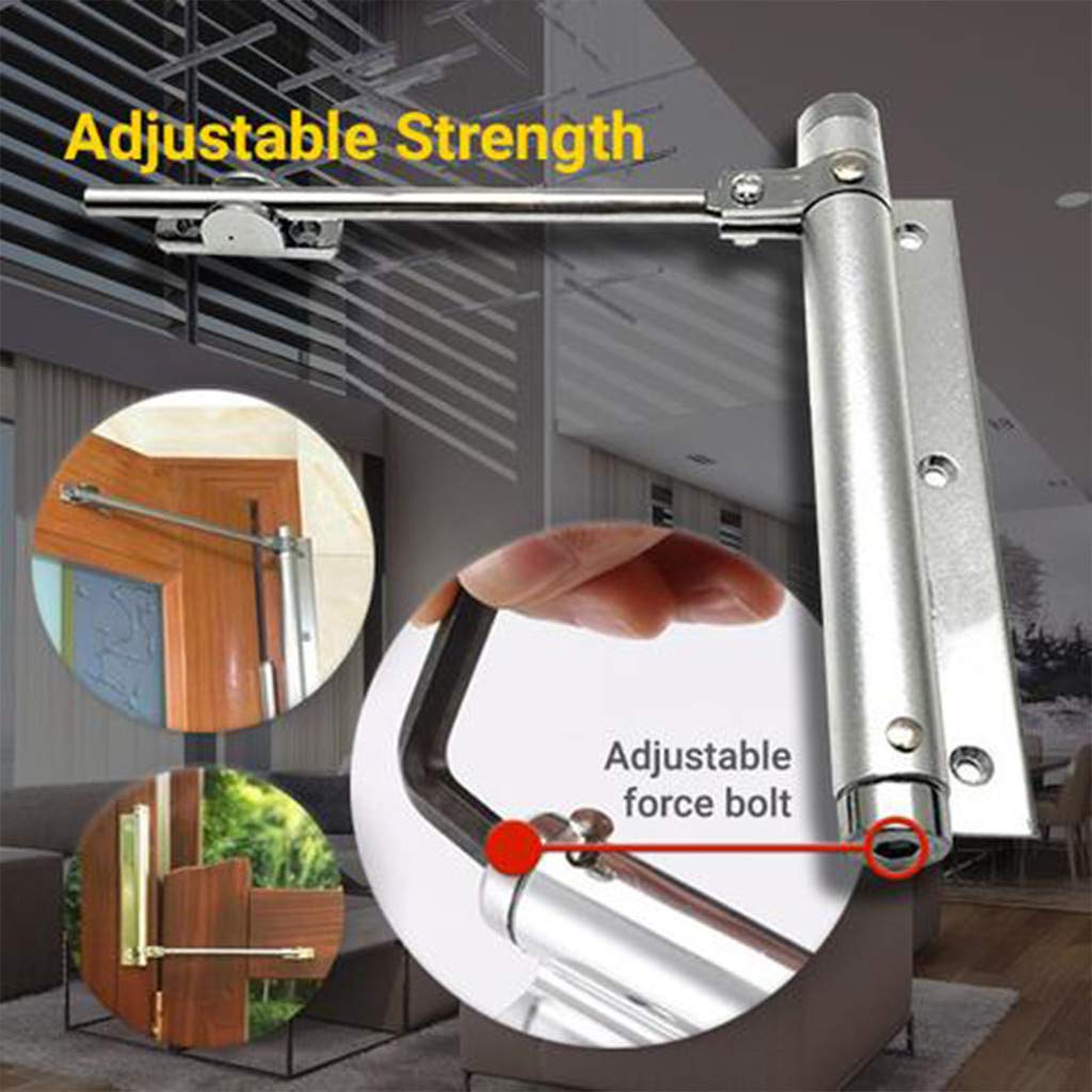 m·kvfa Adjustable Door Closer Single Spring Stainless Steel